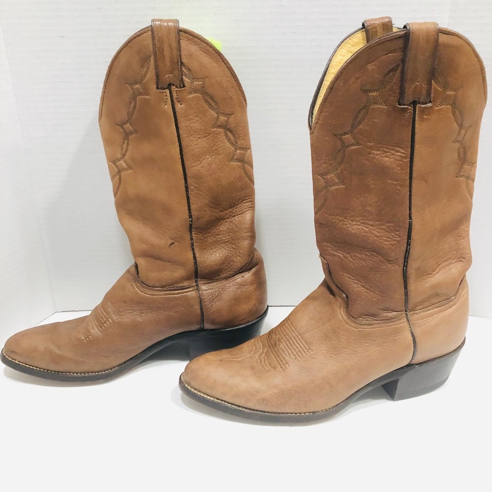Abilene Men's 9EE Western Boots Elk Leather Cowboy Cowgirl Work Ranch‎ Farm USA - Picture 2 of 15